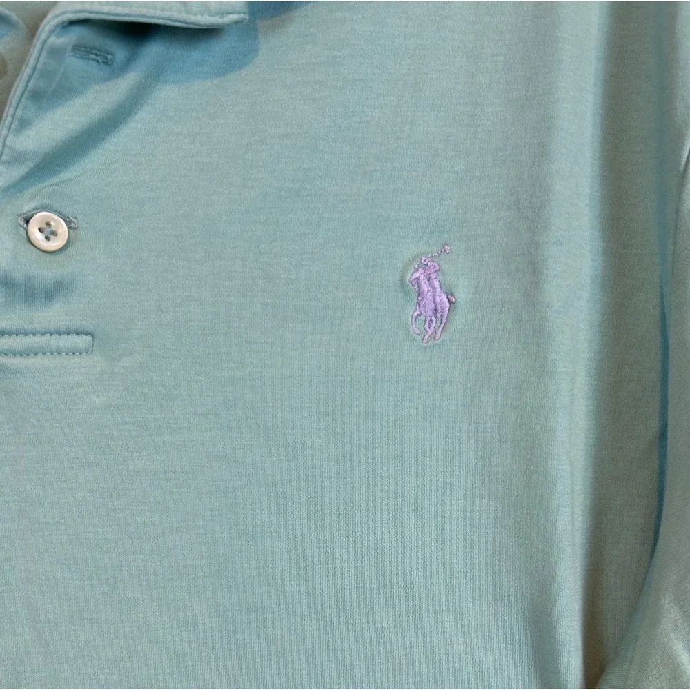 Polo Ralph Lauren Mens‎ Classic Fit Mint Green Short Sleeve Polo Shirt L Coastal